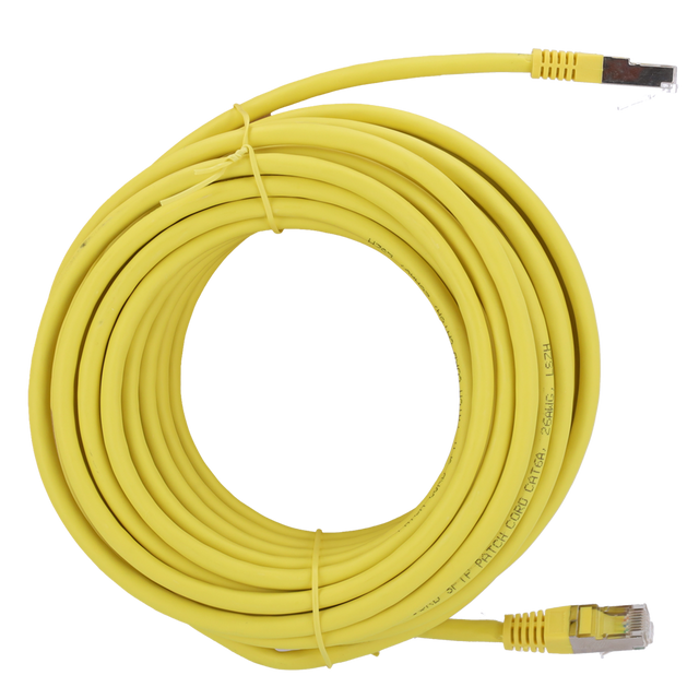 Safire SFTP Patchkabel Cat6A 10 m, Gul, halogenfri