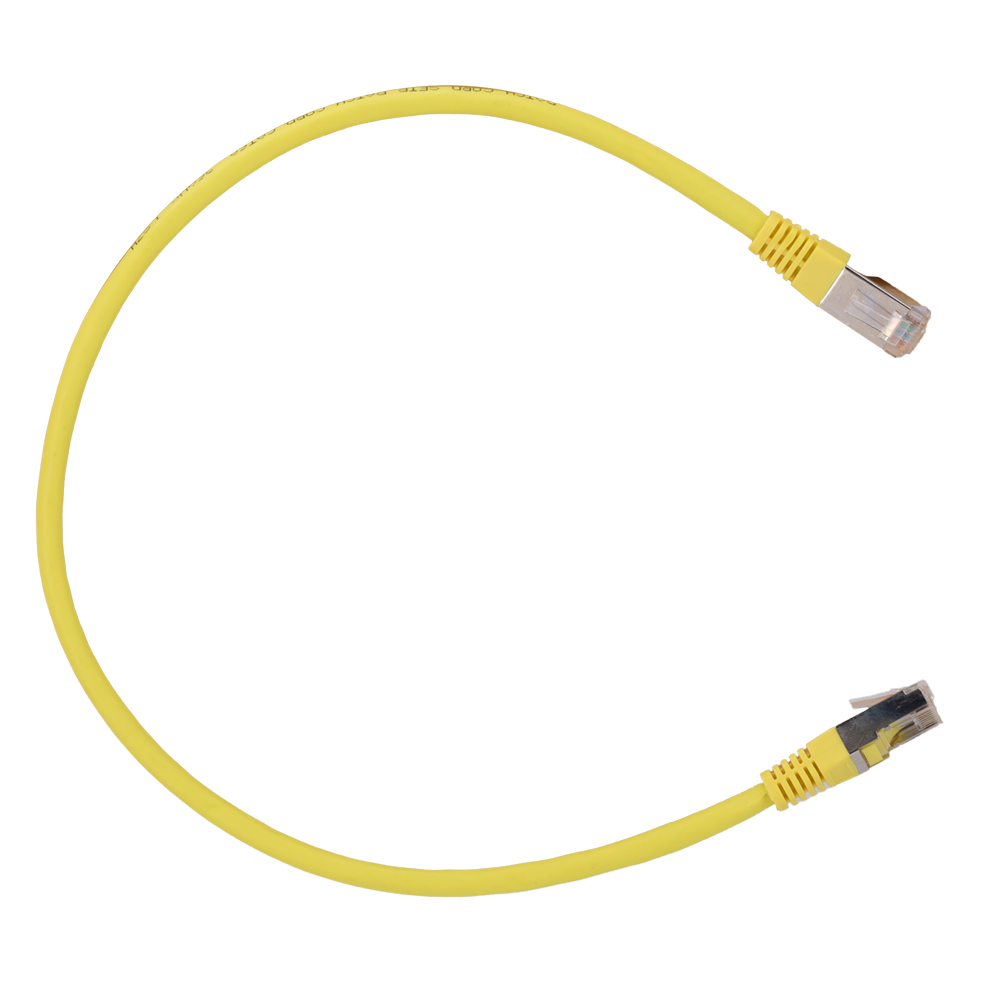 Safire SFTP Patchkabel Cat6A 1 m, Gul, halogenfri
