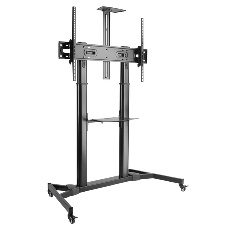 Gulvstander med hjul til skærm, VESA 1000x600, 100 kg