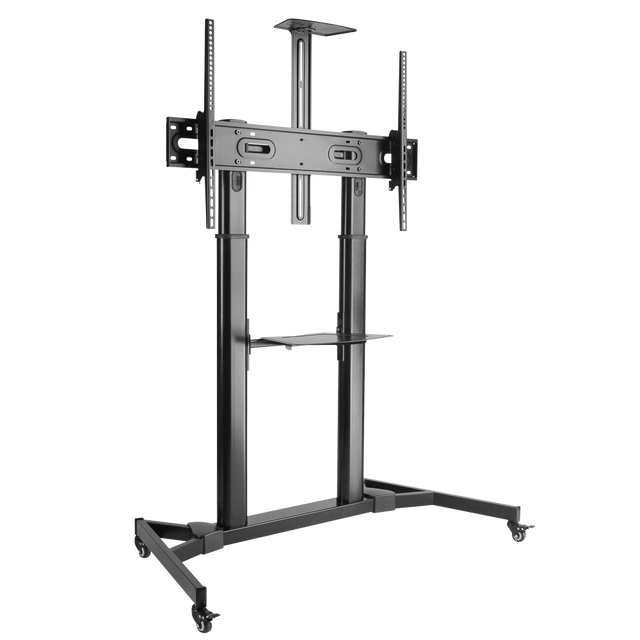 Gulvstander med hjul til skærm, VESA 1000x600, 100 kg