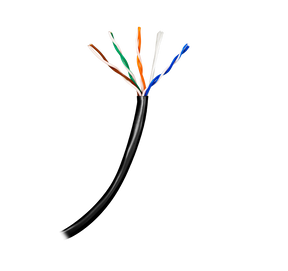 Safire UTP-kabel Cat5E 100m, OFC-kobber, udendørs, Sort