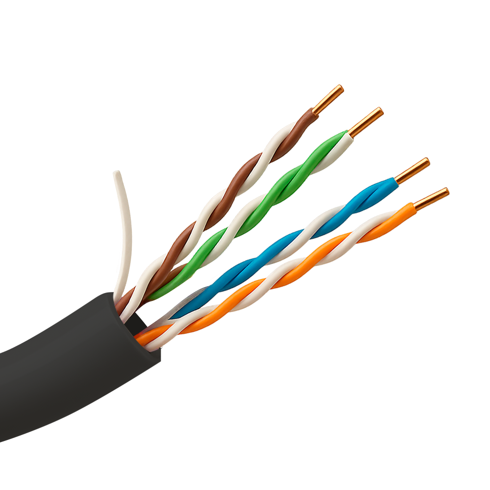 Safire UTP-kabel Cat5E 100m, udendørs, Sort
