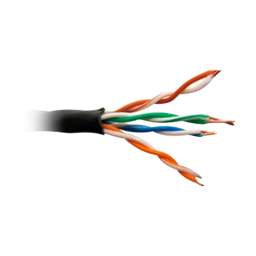 Safire UTP-kabel Cat5E 305m, OFC-kobber, udendørs, Sort