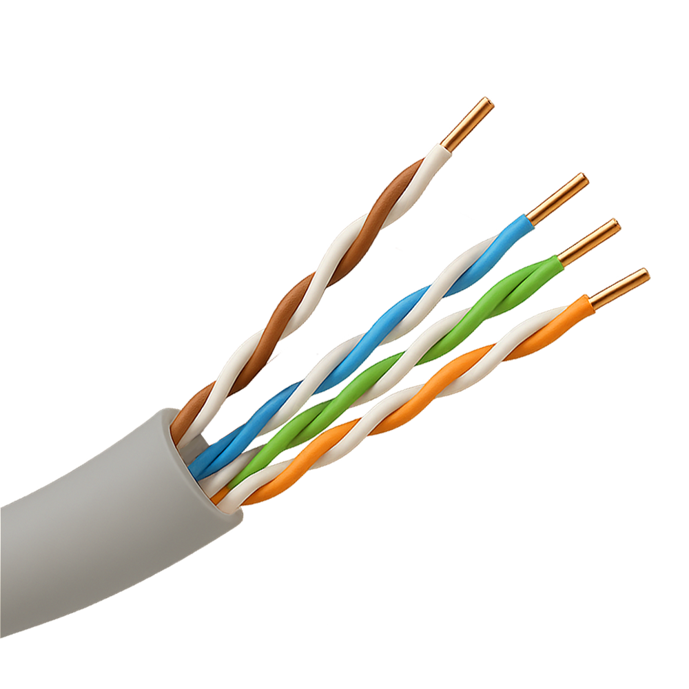 Safire UTP-kabel Cat5E 305m, OFC-kobber, PVC Eca, Grå
