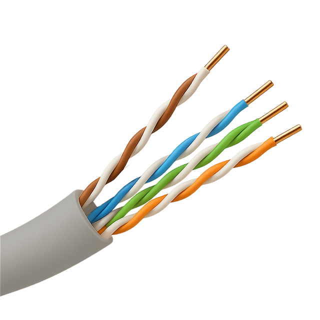 Safire UTP-kabel Cat5E 305m, OFC-kobber, PVC Eca, Grå