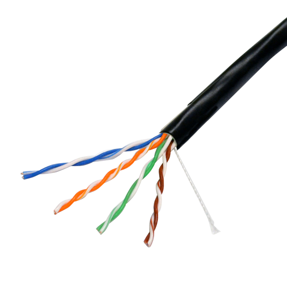 Safire UTP-kabel Cat6 305m, CCA, udendørs, Sort