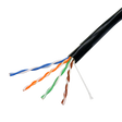 Safire UTP-kabel Cat6 305m, OFC-kobber, udendørs, Sort