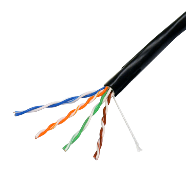 Safire UTP-kabel Cat6 305m, OFC-kobber, udendørs, Sort