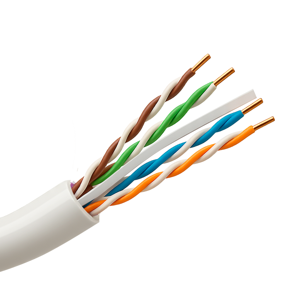 Safire UTP-kabel Cat6 305m, OFC-kobber, udendørs, Hvid