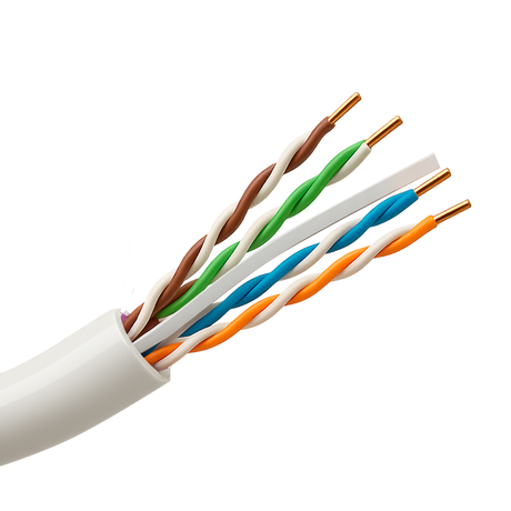 Safire UTP-kabel Cat6 305m, OFC-kobber, udendørs, Hvid