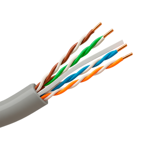 Safire UTP-kabel Cat6 305m, OFC-kobber, PVC Eca, Hvid/grå