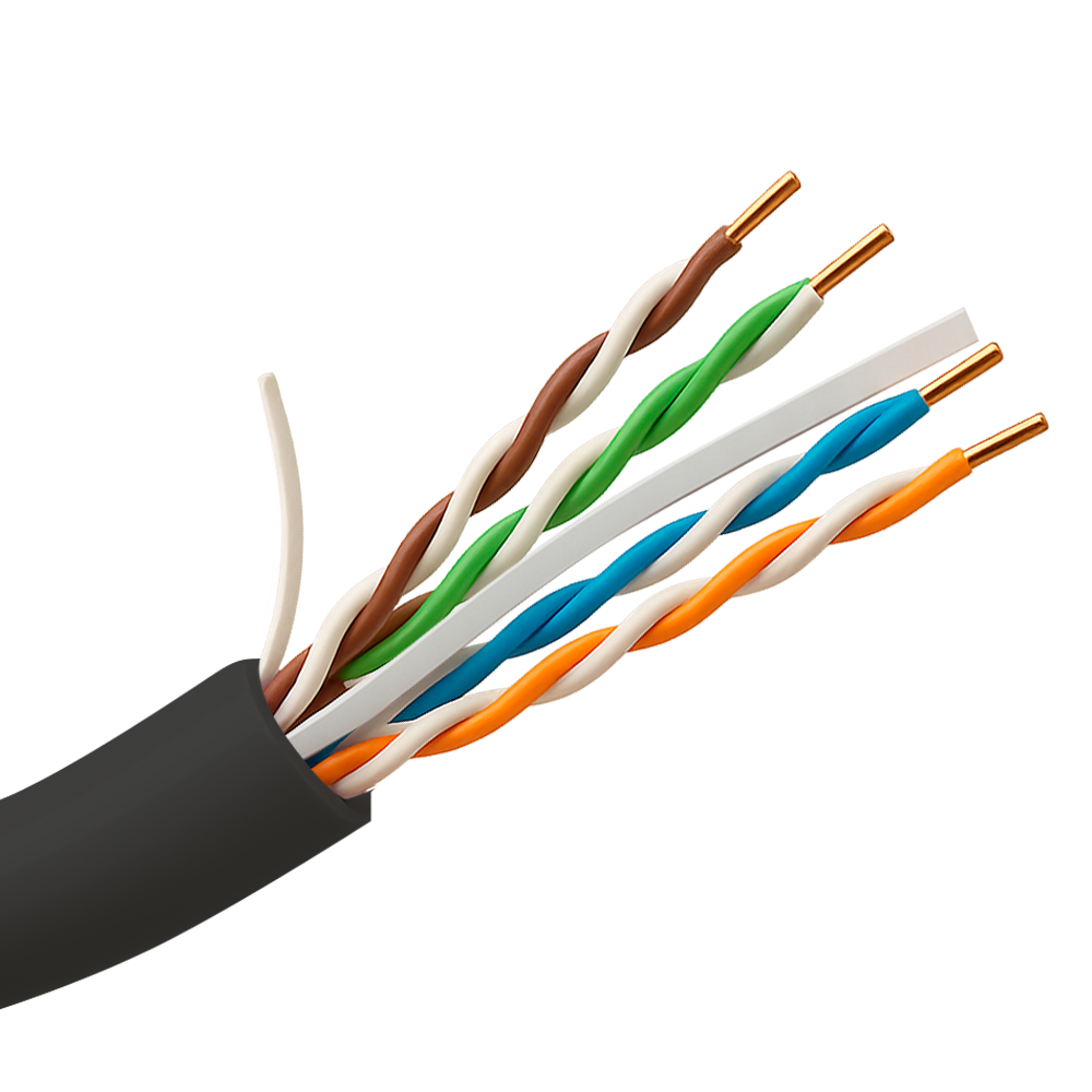 Safire UTP-kabel Cat6 305m, CCA, udendørs, Sort