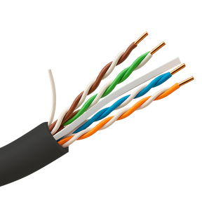 Safire UTP-kabel Cat6 305m, CCA, udendørs, Sort