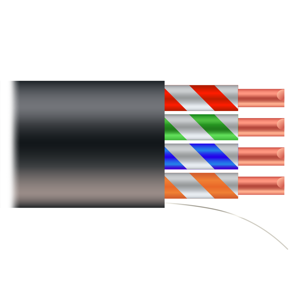 Safire UTP-kabel Cat6 500m, CCA, udendørs, Sort