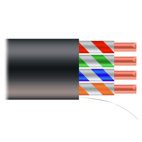 Safire UTP-kabel Cat6 500m, CCA, udendørs, Sort