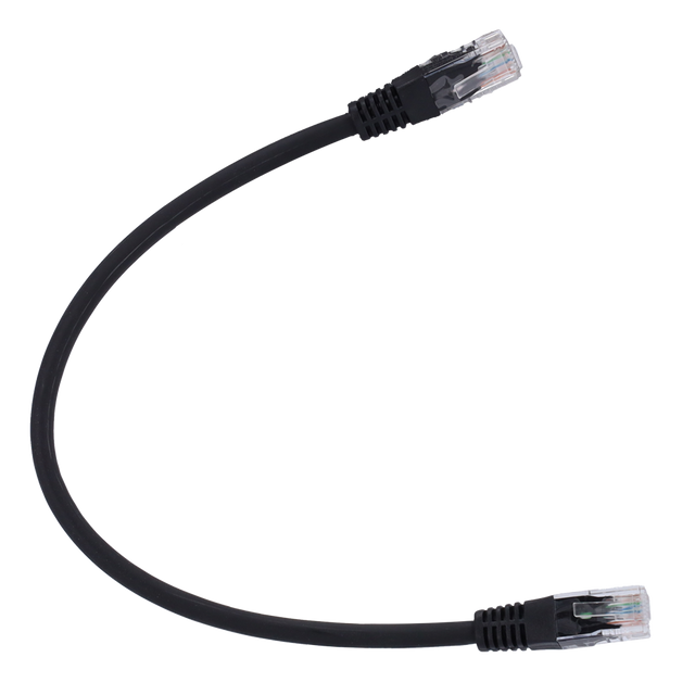 Safire UTP Patchkabel Cat6 0,3 m, Sort, halogenfri