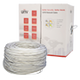 CAT6E U/UTP, cat 6, 24AWG, LSZH, 100% Cu, Eca, CE, 305m, Hvid