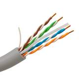 CAT6E U/UTP, cat 6, 24AWG, LSZH, 100% Cu, Eca, CE, 305m, Hvid