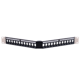 Vinklet tomt patchpanel 24 port FTP, 1U