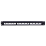 Blankt patchpanel 24 port UTP/RJ45, 1U