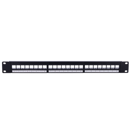 Blankt patchpanel 24 port UTP/RJ45, 1U