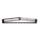 Vinklet patchpanel 24 port UTP CAT6, 1U