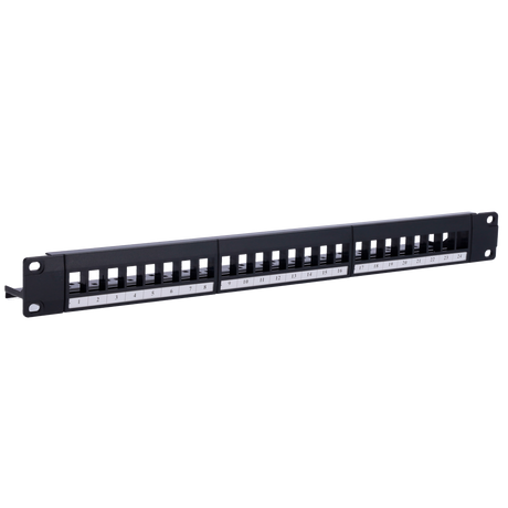 Blankt patchpanel 24 port UTP/RJ45, 1U