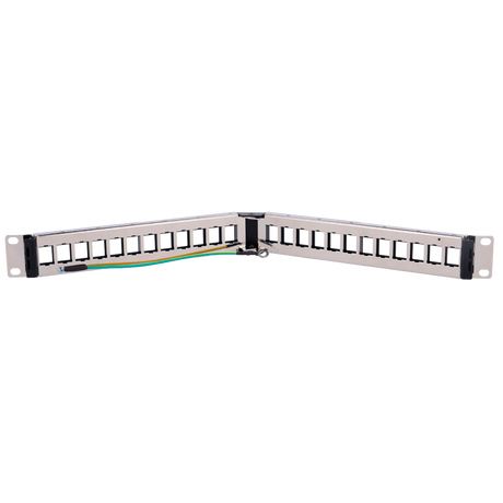Vinklet tomt patchpanel 24 port FTP, 1U