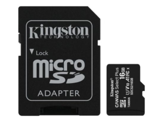 Billede af 16GB Micro SDHC kort m. adaptor