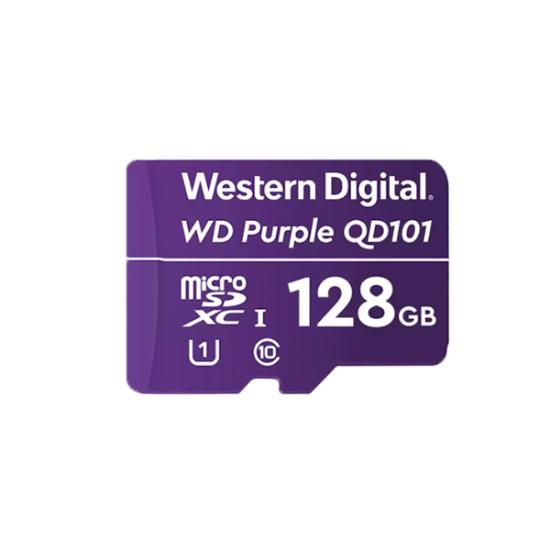 Billede af 128GB WD Purple Micro SDHC kort til videoovervågning
