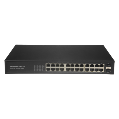 Billede af 24 ports switch,24x RJ45 + 2x SFP Uplink, 10/100/1000