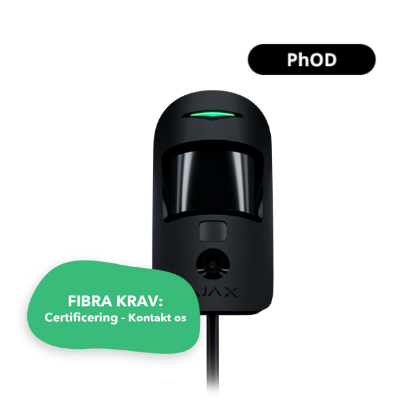 Billede af Ajax S-Line MotionCam PhOD Fibra Sort