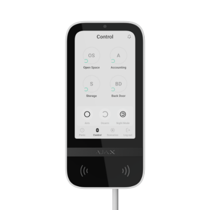 Billede af Ajax S-Line KeyPad TouchScreen Fibra Hvid