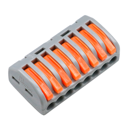 Billede af Safire hurtig connector, 1 ind/7 ud, 600V 32A, 28 ~ 12AWG, 10 stk.