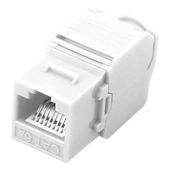 Billede af CAT6A Connectorstik, udgang, RJ45, hvid