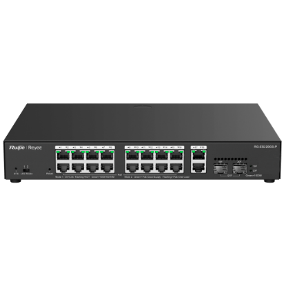 Billede af Reyee PoE 16 x PoE + 2 x SFP  + 2 x RJ45 UPLINK Switch, PoE, 250W, 10/100/1000, med cloud