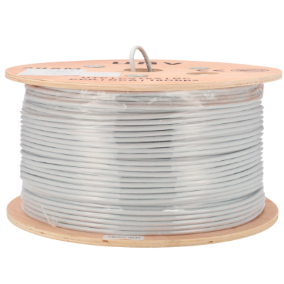 Billede af CAT6A U/UTP, cat 6A, 23AWG, LSZH, 100% Cu, Eca, CE, 305m, Hvid, Tromle