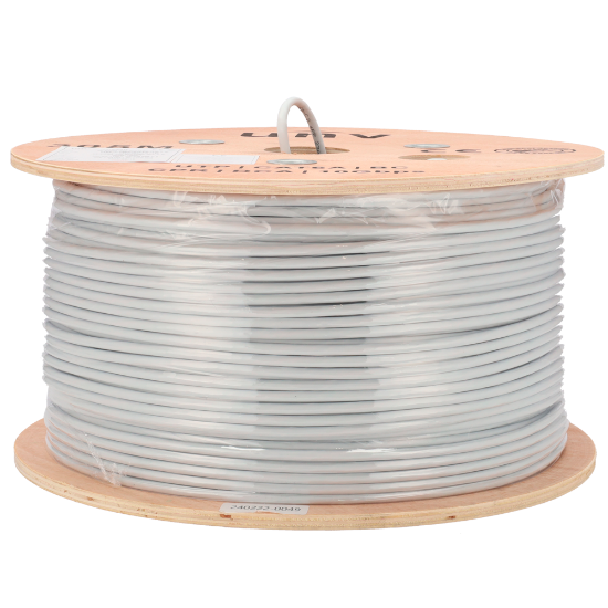 Billede af CAT6A U/UTP, cat 6A, 23AWG, LSZH, 100% Cu, Eca, CE, 305m, Hvid, Tromle