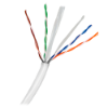 Billede af CAT6A U/UTP, cat 6A, 23AWG, LSZH, 100% Cu, Eca, CE, 305m, Hvid, Tromle