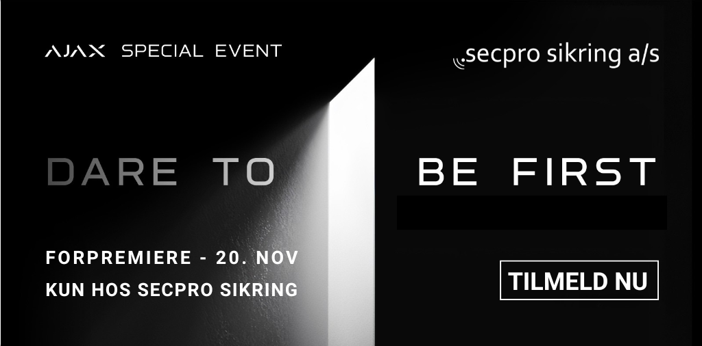 Ajax Special event tilmelding - KUN hos SecPro