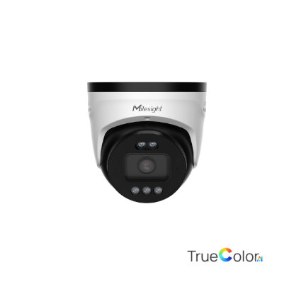 Billede af Milesight Q-serie AI TrueColor Turret IP-kamera, 4.0MP 1/1,8", 2,8mm, FOV 112°, 40m IR + 30m White LED, I/O, IP67/IK10, hvid.