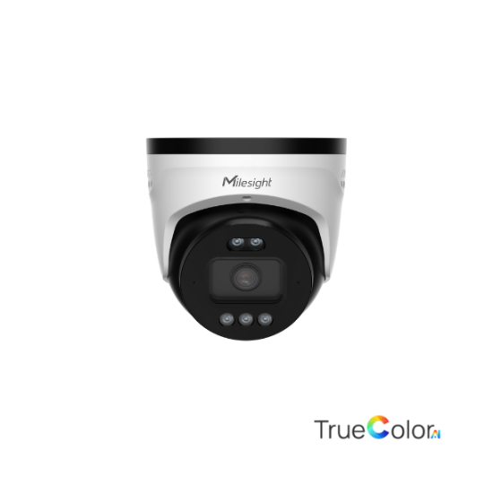 Billede af Milesight Q-serie AI TrueColor Turret IP-kamera, 4.0MP 1/1,8", 2,8mm, FOV 112°, 40m IR + 30m White LED, I/O, IP67/IK10, hvid.