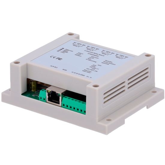 Billede af Relæmodul 4 in / 4 out, LAN + Wifi. Webserver. Modbus/TCP, TCP/IP, UDP, HTTP, DHCP, MQTT. 12v dc/1a