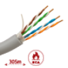 Billede af CAT6 FTP, skærmet CAT 6, 24AWG, LSZH, Eca, CE, 305m, tromle, grå