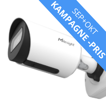 Billede af Milesight AI mini-bullet IP-kamera, 4,0MP, 2,8mm, FOV 106°, 20m IR, IP67/IK10, hvid farve