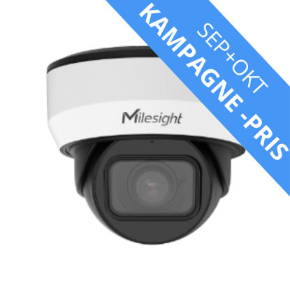 Billede af Milesight AI motor-zoom dome IP kamera, 4MP, 2,7mm-13,5mm, FOV 97°-28°, 50m IR, IP67/IK10, NDAA, hvid