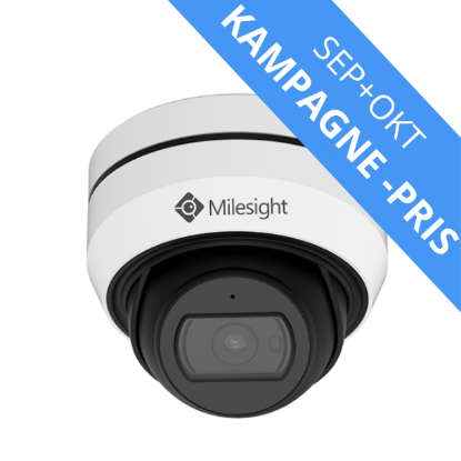 Billede af Milesight AI mini-dome IP-kamera, 4,0MP, 2,8mm, FOV 106°, 25m IR, IP67/IK10, hvid farve